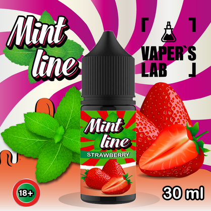 Фото сольова жижа для пода mint strawberry 30ml