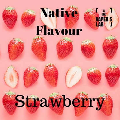 Фото купити жижу для вейпа без нікотину native flavour strawberry 120 ml