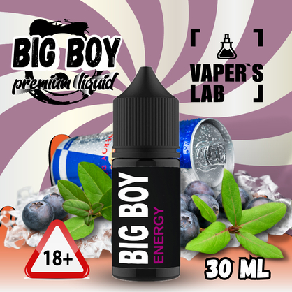 Фото, Видео на жидкость для пода BIG BOY Salt "Energy berry mix" 30 ml