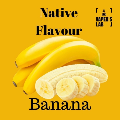 Фото заправки для электронных сигарет native flavour banana 120 ml