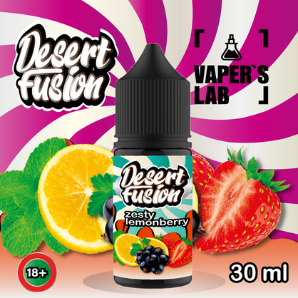 Фото жижа для пода dessert fusion salt zesty lemonberry 30 ml