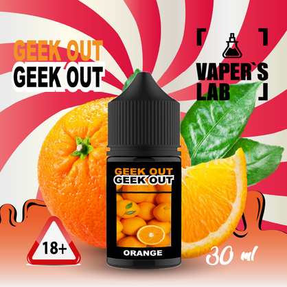 Фото, Видео на жижу на под Geek Out Salt - Апельсиновый джус 30 ml