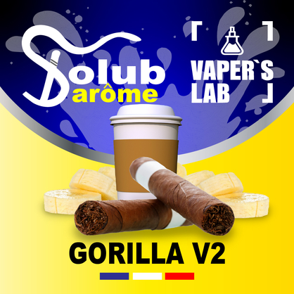 Фото, Відеоогляди на Преміум ароматизатор для електронних сигарет Solub Arome "Gorilla V2" (Банан какао та тютюн) 