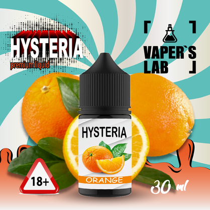 Фото, Видео жидкости для подов с никотином Hysteria Salt "Orange" 30 ml