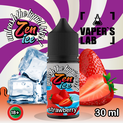 Фото жидкость для пода zen salt ice strawberry 30ml