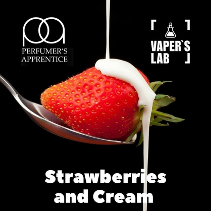 Фото, Відеоогляди на Ароматизатори для рідини вейпів TPA "Strawberries and Cream" (Полуниця з кремом) 