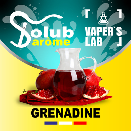 Фото, Видео, Ароматизатор для жижи Solub Arome "Grenadine" (Гранатовый коктейль) 