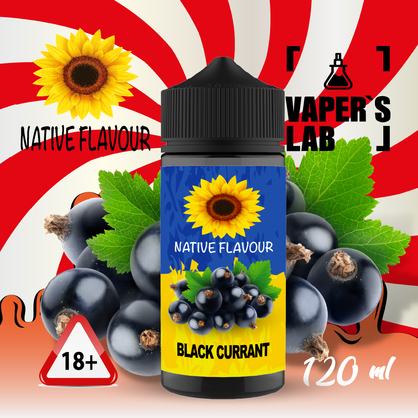 Фото кращі рідини для паріння native flavour black currant 120 ml