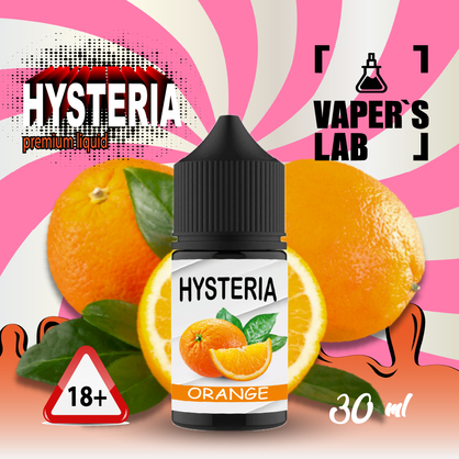 Фото, Видео жидкости для подов с никотином Hysteria Salt "Orange" 30 ml