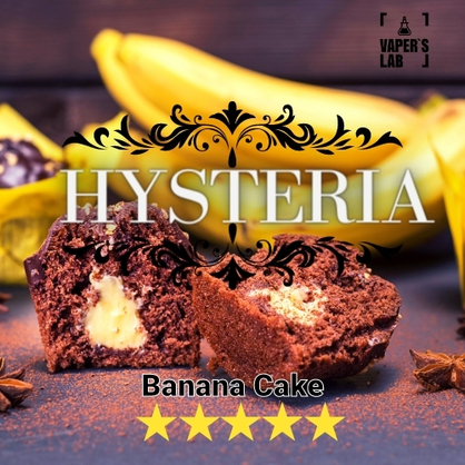 Фото, Відео на жижи для вейпа Hysteria Banana Cake 30 ml