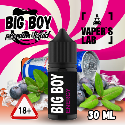 Фото, Видео на жидкость для пода BIG BOY Salt "Energy berry mix" 30 ml