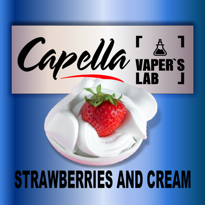 Фото на аромку Capella Strawberries and Cream Клубника и крем