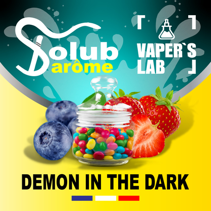Фото, Видео, ароматизатор для самозамеса Solub Arome "Demon in the dark" (Черника клубника и жвачка) 