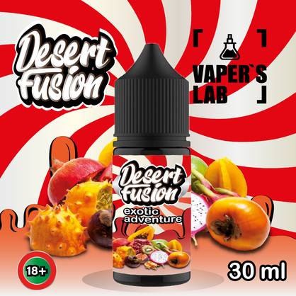 Фото сольова жижа для пода dessert fusion salt exotic adventure 30 ml