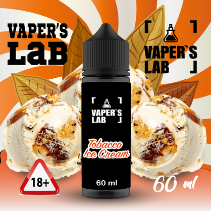 Фото, Видео на Заправки до вейпа Vapers Lab Tobacco ice cream 60 ml