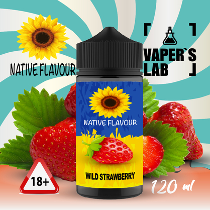 Фото жидкость для вейпа native flavour wild strawberry 120 ml