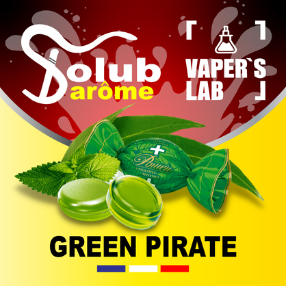 Фото, Видео, Ароматизаторы для солевого никотина   Solub Arome "Green pirate" (Мятные конфеты) 