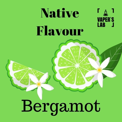 Фото жижа для вейпа без нікотину native flavour bergamot 120 ml