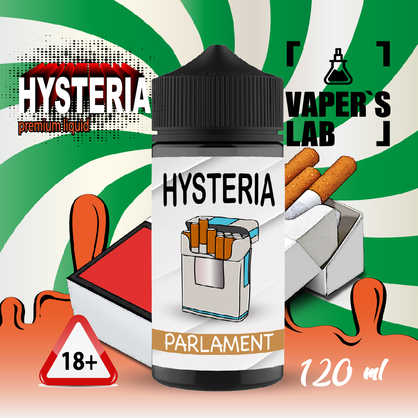 Фото заправка для вейпа без нікотину hysteria parlament 100 ml