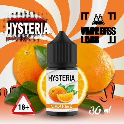 Фото, Видео жидкости для подов с никотином Hysteria Salt "Orange" 30 ml