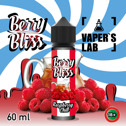 Фото рідини для вейпа berry bliss raspberry chill 60 мл (освіжаюча малина)