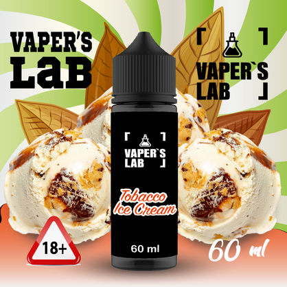 Фото, Видео на Заправки до вейпа Vapers Lab Tobacco ice cream 60 ml