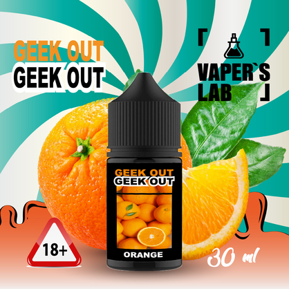 Фото, Видео на жижу на под Geek Out Salt - Апельсиновый джус 30 ml