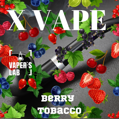 Фото жидкость для электронных сигарет с никотином xvape berry tobacco 120 мл
