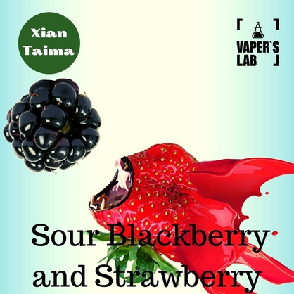 Фото, Відеоогляди на Ароматизатор для вейпа Xi'an Taima "Sour Blackberry and Strawberry" (Кисла ожина та полуниця) 