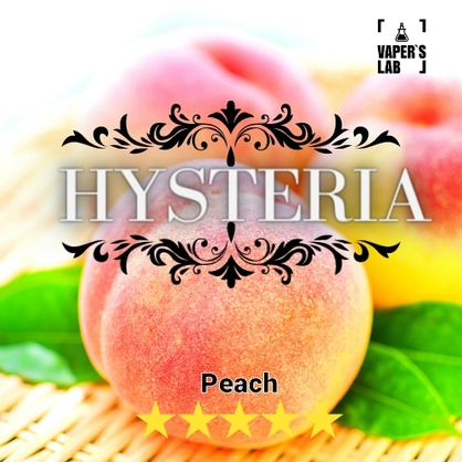 Фото заправка до вейпа hysteria peach 60 ml