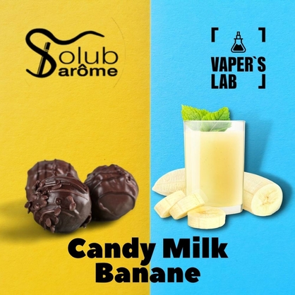 Фото, Відеоогляди на ароматизатор електронних сигарет Solub Arome "Candy milk banane" (Молочна цукерка з бананом) 