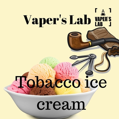 Фото Рідина salt Vaper's LAB Salt Tobacco ice cream 15