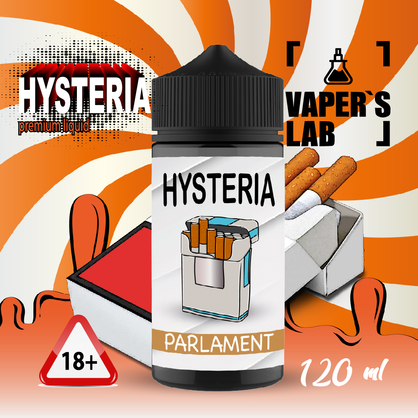 Фото заправка для вейпа без нікотину hysteria parlament 100 ml