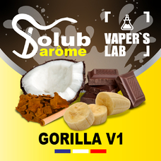 Пищевой ароматизатор для вейпа Solub Arome Gorilla V1 Банан кокос шоколад и табак