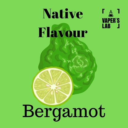 Фото жижа для вейпа без нікотину native flavour bergamot 120 ml