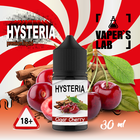 Відгуки Рідина для подів Hysteria Salt "Cigar Cherry" 30 ml 