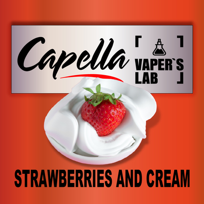 Фото на аромку Capella Strawberries and Cream Клубника и крем